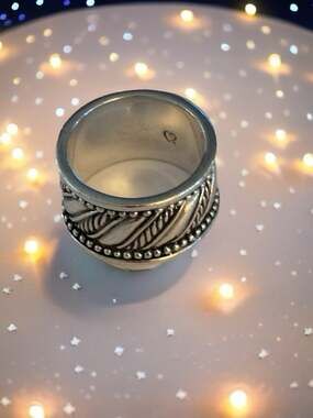 Brighton 925 Sterling Silver Wide Band Ring Size 7.5- 15 Grams.